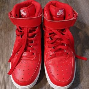Red nike Air Force ones womens size 7